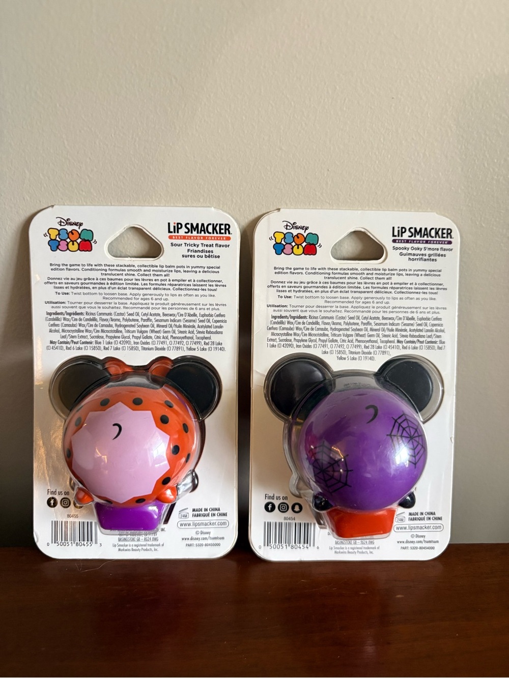 Disney Tsum Tsum Lip Smacker Halloween Mickey and Minnie New - Picture 3 of 6